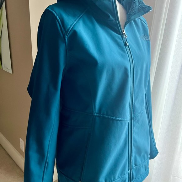 The North Face ladies teal soft shell winter jacket size L - Picture 4 of 8